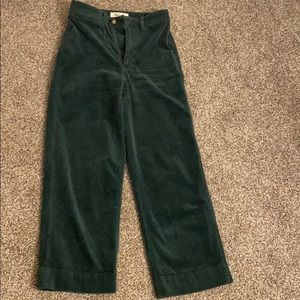 Madewell emmet corduroy wide-leg cropped jeans